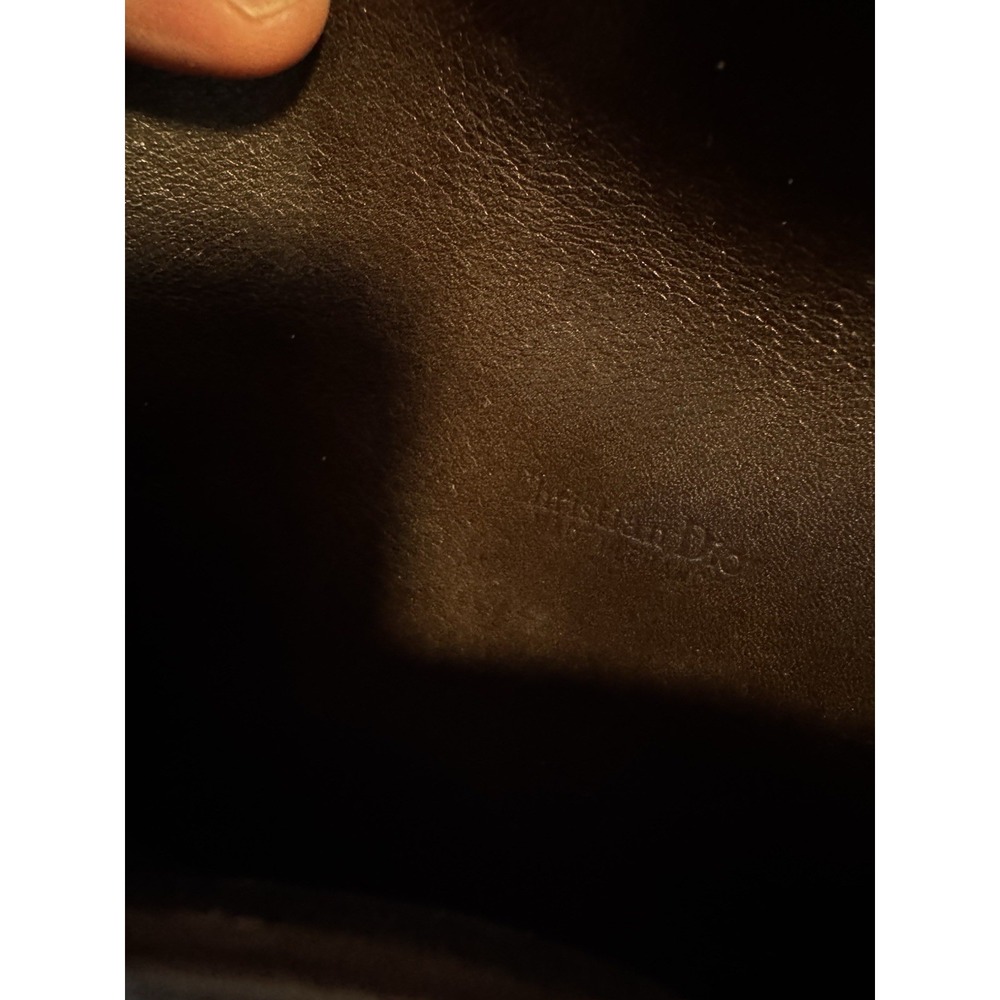 Vintage Christian Dior Clutch Wallet Trotter Monogram Gray Brown Leather - Picture 7 of 9